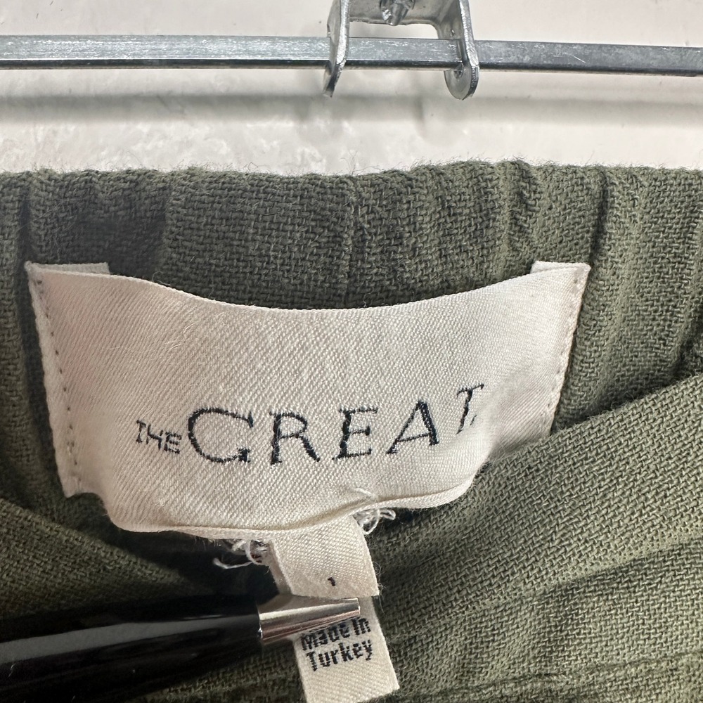 The Great Army Pants Olive Green Cotton Drop Crotch Tapered Trousers Size 1 S - Picture 4 of 9